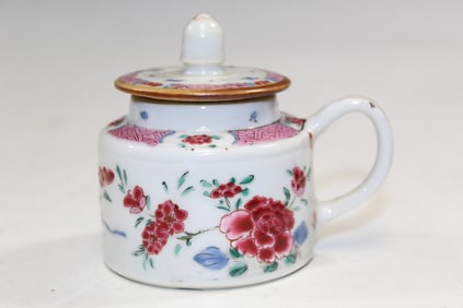 Chinese Export Famille Rose Pot de Creme