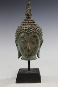 Thai Bronze Buddha Head