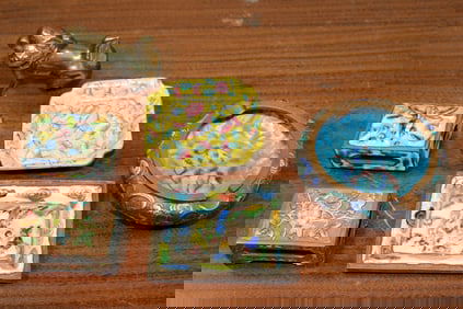 Group of Asian Enameled Items
