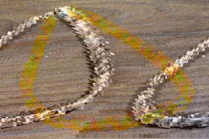 Amber color necklace