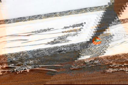 Antique Chinese silver hair pins