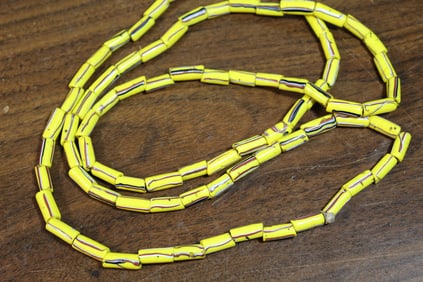Yellow glass necklace