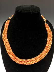 Coral necklace.
