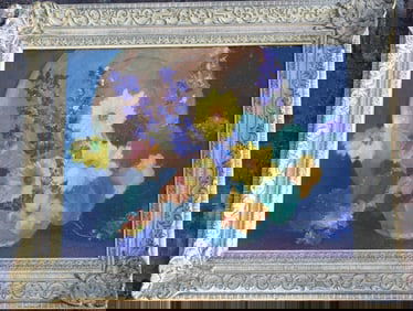 Summer Flowers, Mary G. Kane. Oil on board.