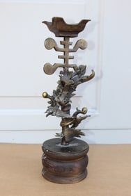 Chinese Bronze Candle Holder