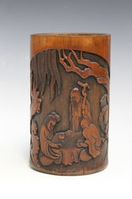 Chinese Carved Bamboo Brush Pot
