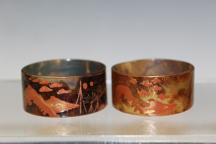 Pair of Japanese Lacquered Napkin Rings