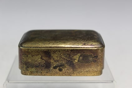 Japanese gilt metal box