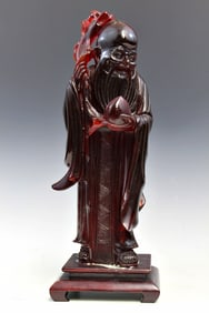 Chinese Carved Resin Statue of Shoulao