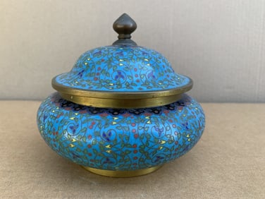 Chinese cloisonne jar