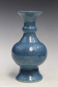 Chinese Blue Glazed Porcelain Vase