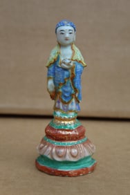 Chinese Famille Rose Porcelain Figure.