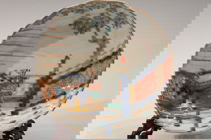 Japanese Imari Porcelain Bowl with blue mark