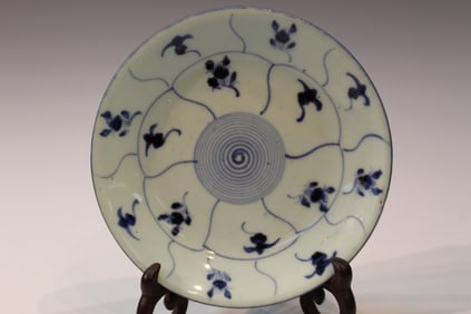 Chinese Blue and White Porcelain Dish
