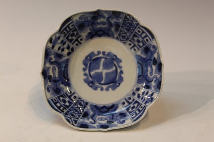 Japanese Blue and White Porcelain Dish