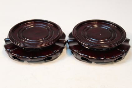 Pair of Wooden Stands