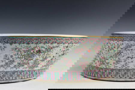 Chinese famille rose porcelain fish bowl