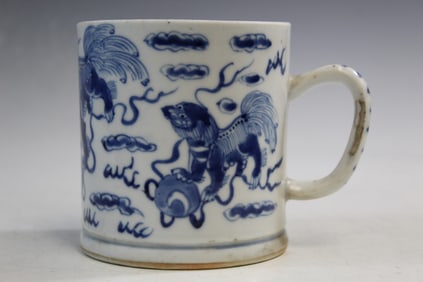 Chinese Blue and White Porcelain Mug