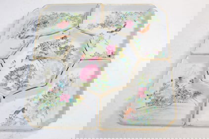 Chinese Famille Rose Porcelain Fruit Dishes Set