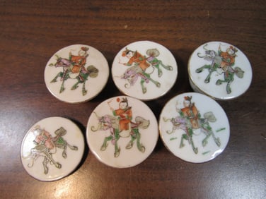Five Chinese Famille Rose Porcelain Boxes