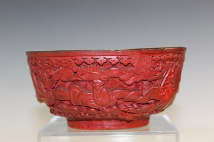 Chinese Cinnabar Bowl