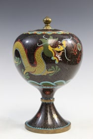 Chinese Cloisonne Covered Bowl