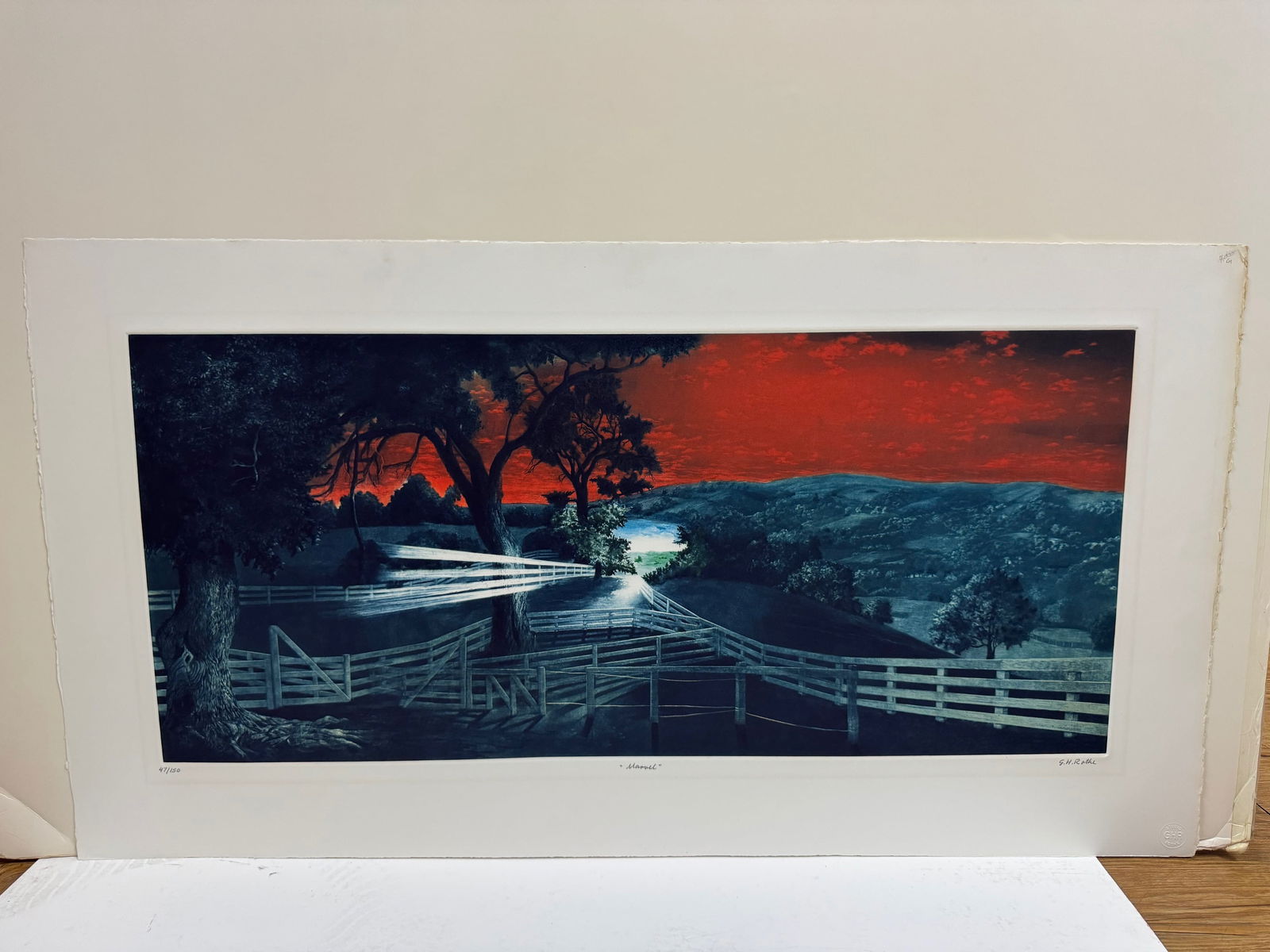 G. H. Rothe "Marvel" Signed Limited edition etching: G. H. Rothe "Marvel" Signed Limited edition etching. 42.5" x 23"