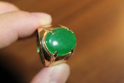 Jadeite Cabochon Ring