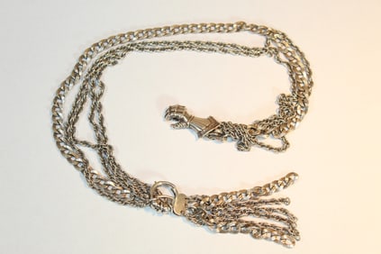 Napier Sterling Silver Necklace with Gauntlet Pendant