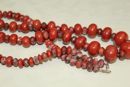 Red Stone Beads Necklace