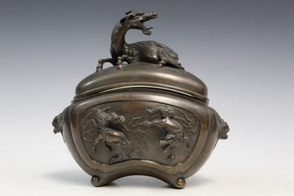 Japanese Bronze Incense Burner