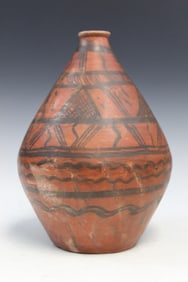 South American Black on Red Pottery Vase