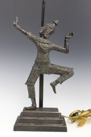 Thai Bronze Statue Lamp