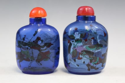 Two Chinese Inner Painting Glass Snuff Bottles