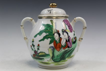 Chinese Famille Rose Porcelain Sugar Bowl