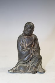 Chinese Bronze Lohan Statue
