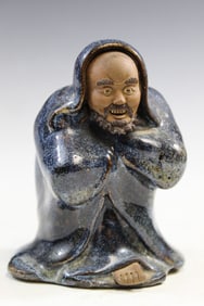 Chinese Shiwan Ware Lohan Statue