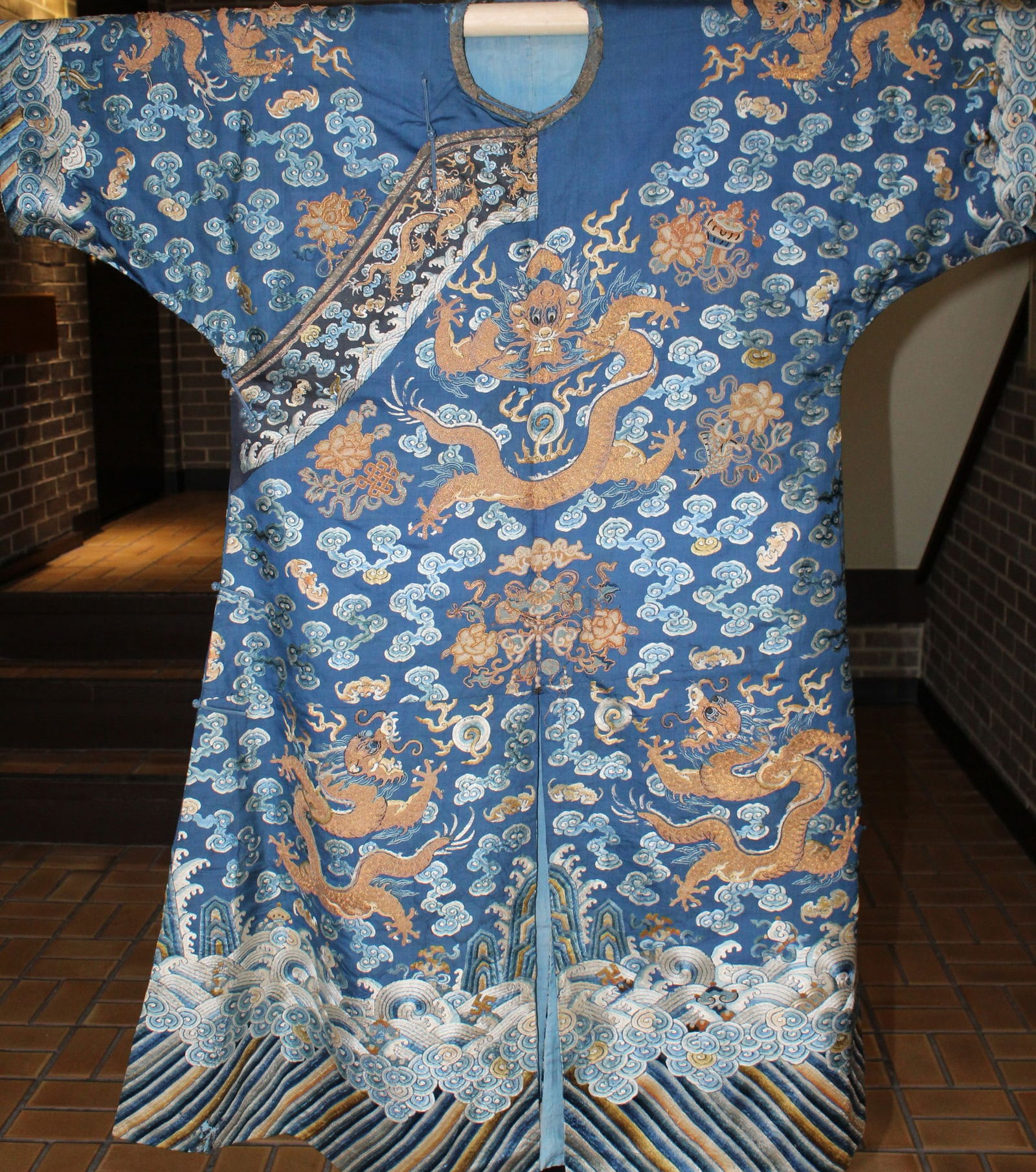 Antique Chinese Silk Embroidery Dragon Robe (1 of 17)