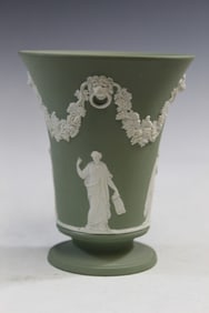 Wedgewood Jasperware Green Vase