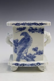 Japanese Blue and White Porcelain Stand