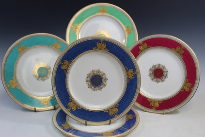 Five Wedgewood Columbia Plates