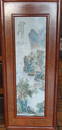 Chinese Famille Rose Porcelain Panel in Wood Frame