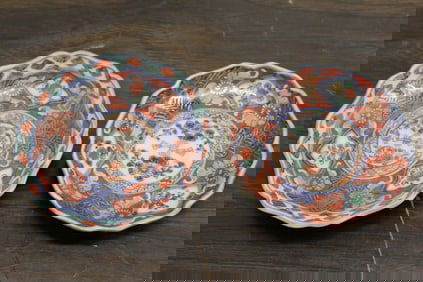 Two Japanese Imari Porcelain Saucers