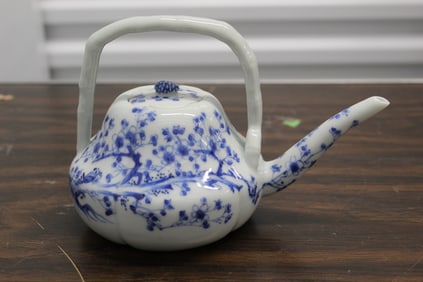 Japanese Blue and White Teapot