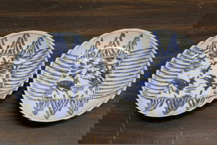 Pair of Chinese Blue and White Porcelain Dishes, Ming Dynasty