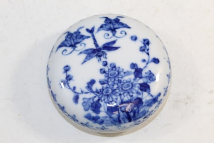 Chinse Blue and White Porcelain Ink Box