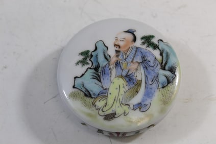 Chinese Famille Rose Porcelain Ink Box