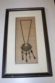 Framed Chinese Metal Necklace