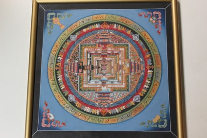 Tibetan hand painted Mandala