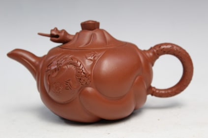 Chinese Yixing Teapot with Dragon Decoration